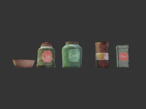 set of jars 3D Model