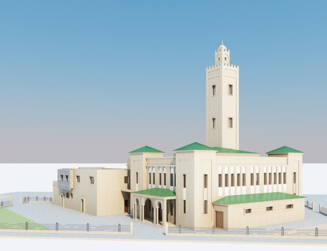 moroccan mosque Modelo 3D .c4d .max .obj .3ds .fbx .stl .blend 