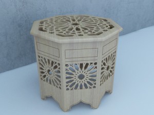 traditional moroccan table 3D Model