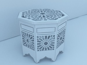 traditional moroccan table 3D Model