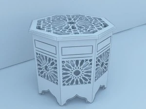 पारंपरिक मोरक्कन टेबल 3D मॉडल