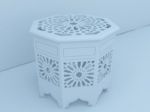 traditional moroccan table 3D Model