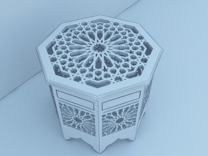 traditional moroccan table 3D Model