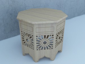 traditional moroccan table 3D Model