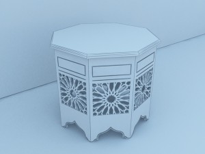 traditional moroccan table 3D Model