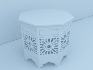 traditional moroccan table 3D Model