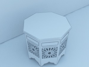 traditional moroccan table 3D Model