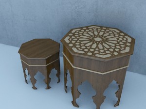 traditional moroccan table 3D मॉडल
