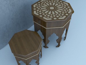 traditional moroccan table 3D Model
