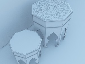 traditional moroccan table 3D Model