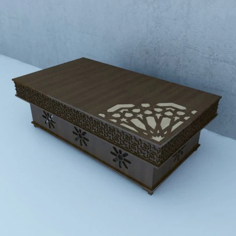 traditional moroccan table 3D Model .c4d .max .obj .3ds .fbx .stl .blend 