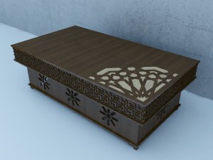 traditional moroccan table 3D मॉडल