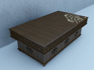 traditional moroccan table Model 3D