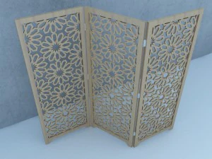 mamparas de madera tradicionales marroqu&iacute;es Modelo 3D