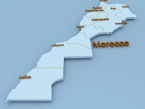 morocco country map 3D Model