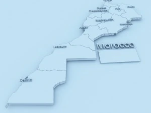 morocco country map 3D Model