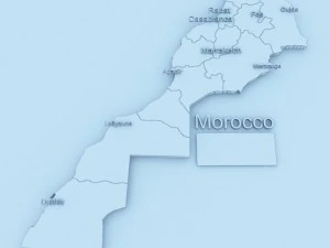 morocco country map 3D Model