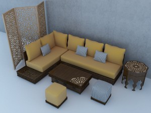 traditional moroccan lounge complet Modelo 3D