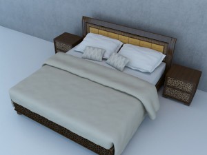 traditional moroccan bed 3D Model
