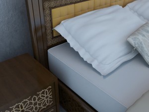 traditional moroccan bed 3D Model