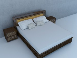 traditional moroccan bed 3D Model