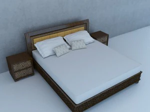 traditional moroccan bed 3D Model