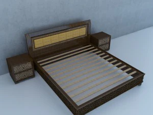 traditional moroccan bed 3D Model