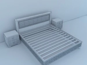 traditional moroccan bed 3D Model