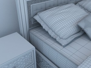traditional moroccan bed 3D Model