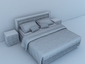 traditional moroccan bed 3D Model