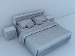 traditional moroccan bed 3D Model