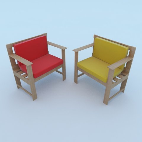 terrace chair 3D 模型 .c4d .max .obj .3ds .fbx .stl .blend 