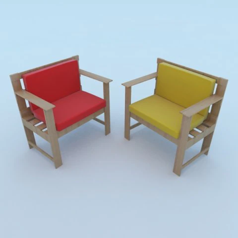 terrace chair 3D Model .c4d .max .obj .3ds .fbx .stl .blend 