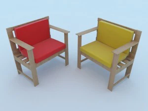 sedia da terrazza Modello 3D