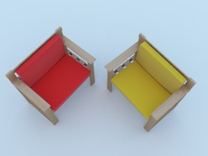 terrace chair 3D 模型