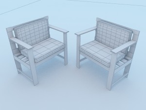 terrace chair 3D 模型