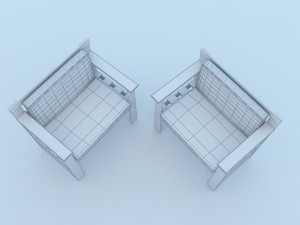 terrace chair 3D 模型
