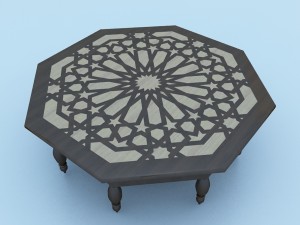 moroccan table 3D Model