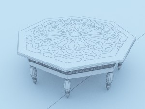moroccan table 3D Model