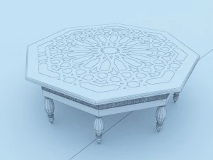 moroccan table 3D Model