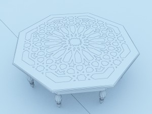 moroccan table 3D Model