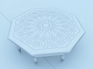 moroccan table 3D Model