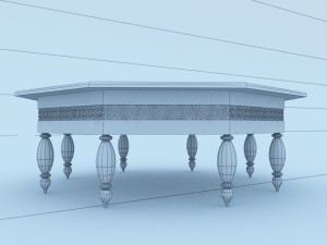 moroccan table 3D Model