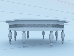 moroccan table 3D Model