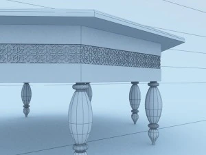 moroccan table 3D Model