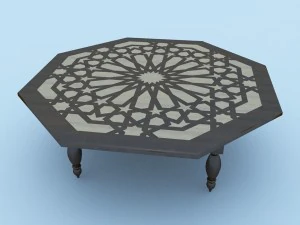 moroccan table 3D Model