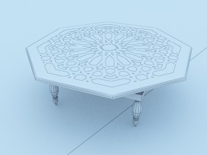 moroccan table 3D Модель