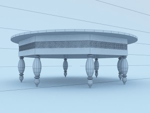 moroccan table 3D मॉडल