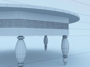 moroccan table 3D Model