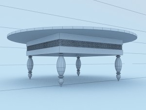 moroccan table 3D Model
